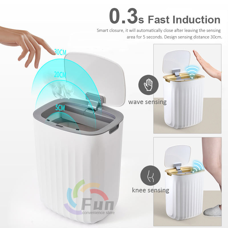 Smart Trash Can With Lid For Bedroom