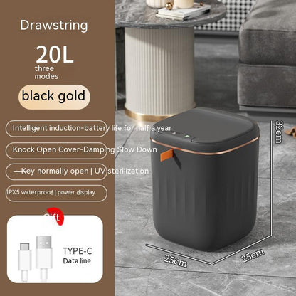 Smart Trash Can With Lid For Bedroom