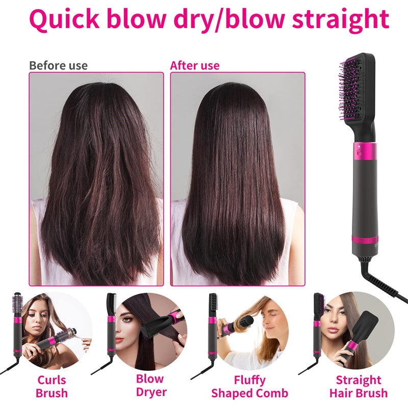 Professional 5 In 1 Hair Dryer And Straightening Brush