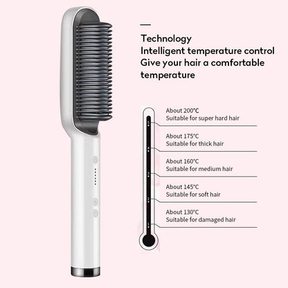 2 In 1 Anti-Scald Hair Straightener & Styler - Negative Ion