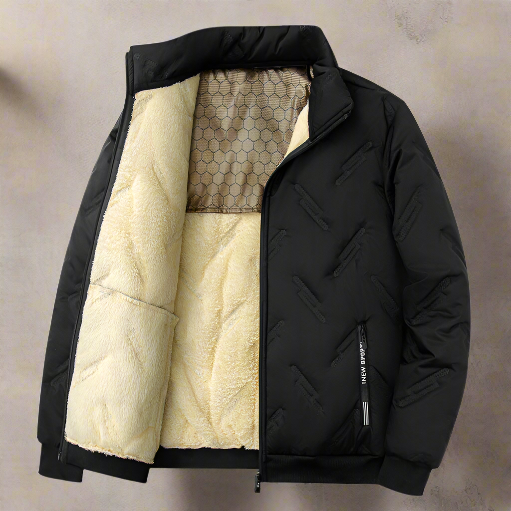 New Graphene-design Cotton Coat Winter Warm Thickened Fleece Jacket Fashion Casual Mens Clothing