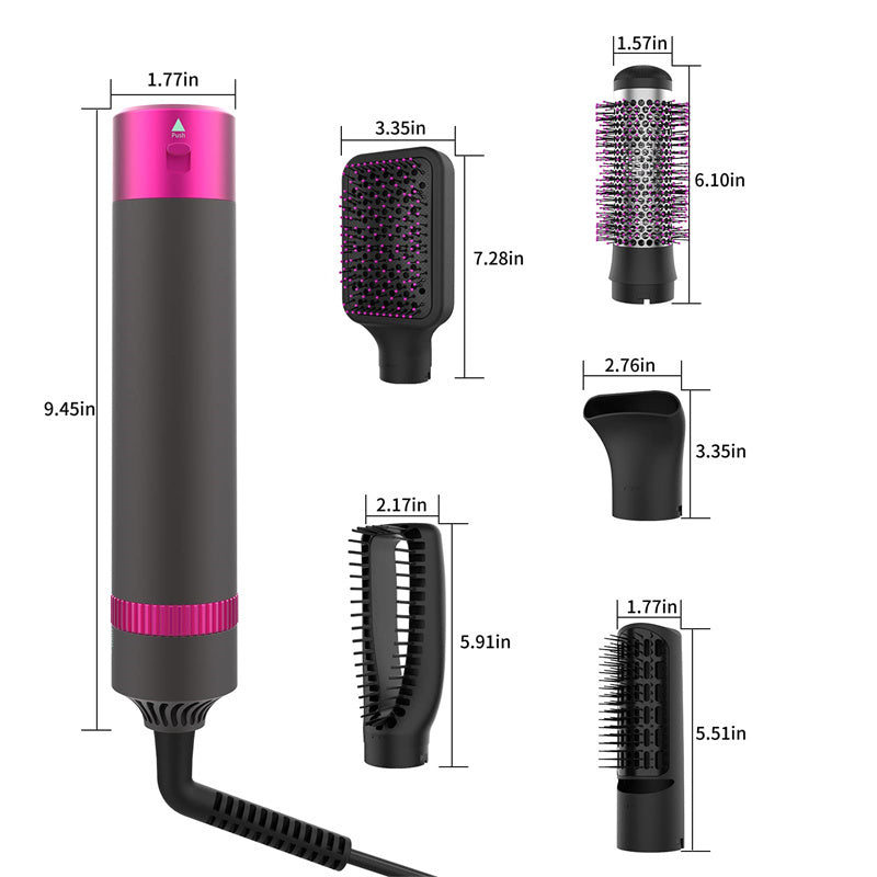 Professional 5 In 1 Hair Dryer And Straightening Brush