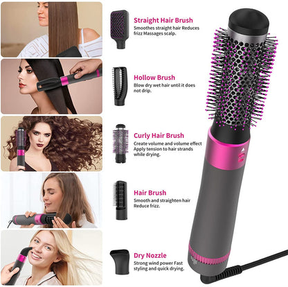 Professional 5 In 1 Hair Dryer And Straightening Brush